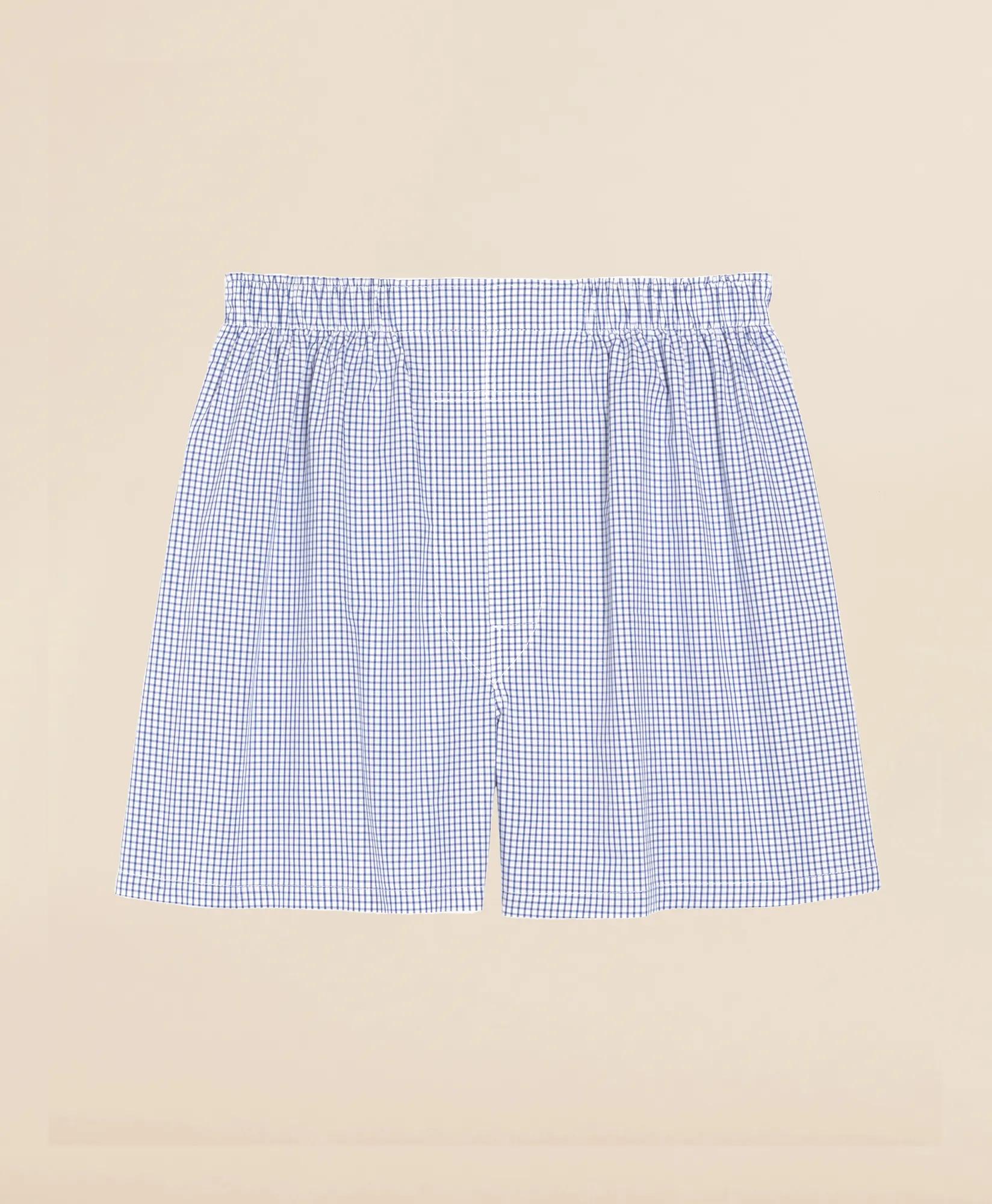 Cotton Broadcloth Small Check Boxers, image 1