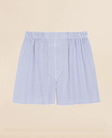 Cotton Broadcloth Small Check Boxers, image 1