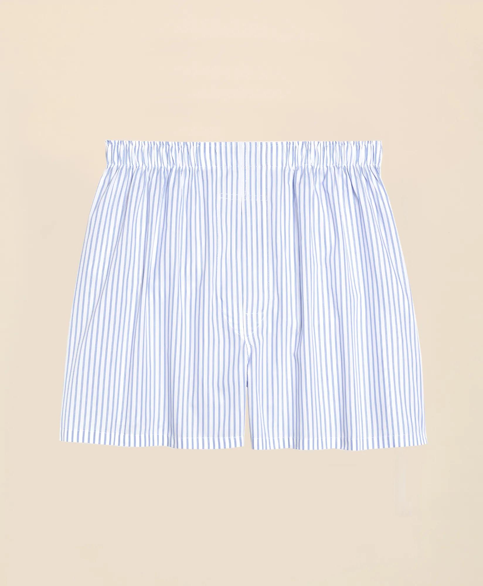 Cotton Broadcloth Ground Stripe Boxers, image 1