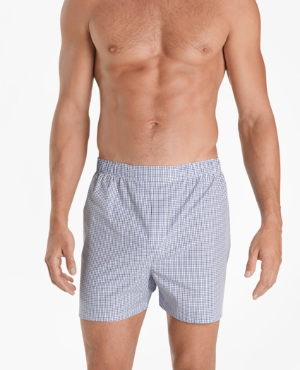 Slim Fit Small Check Boxers, image 2
