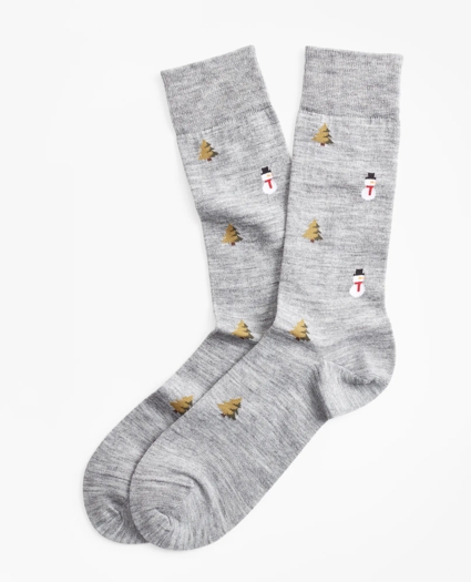 Snowman and Christmas Tree Crew Socks