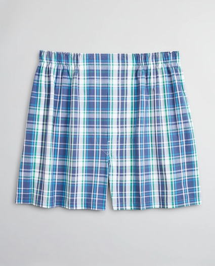 Traditional Fit Seersucker Large Plaid Boxers