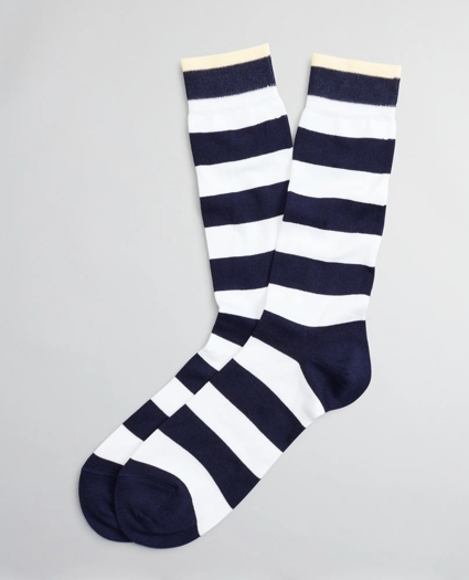 Wide Stripe Crew Socks