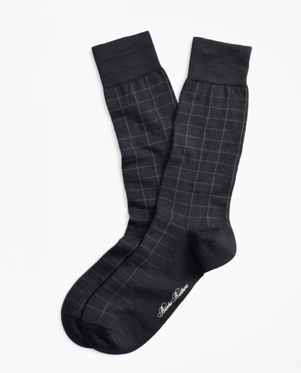 Windowpane Crew Socks