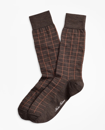 Windowpane Crew Socks