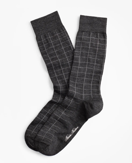 Windowpane Crew Socks