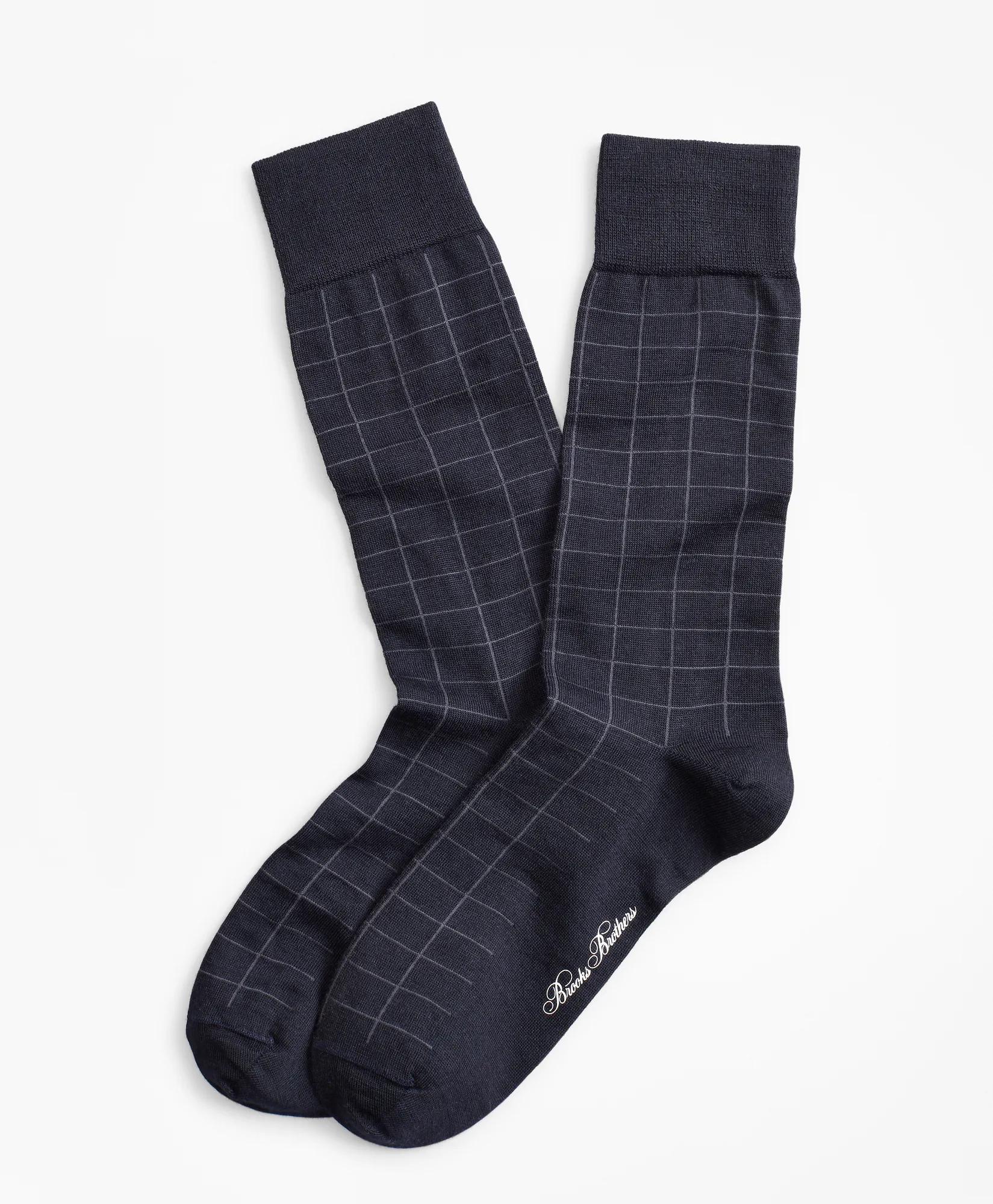 Windowpane Crew Socks, image 1
