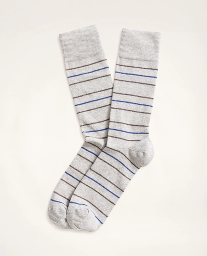 Alternating Stripe Yarn-Dyed Crew Socks