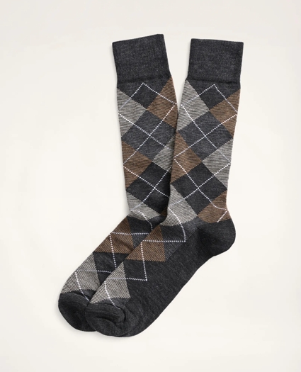 Feeder Stripe Argyle Crew Socks