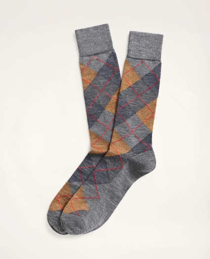 Feeder Stripe Argyle Crew Socks