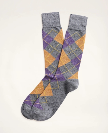 Flecked Argyle Crew Socks