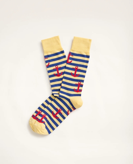 Anchor Stripe Crew Socks