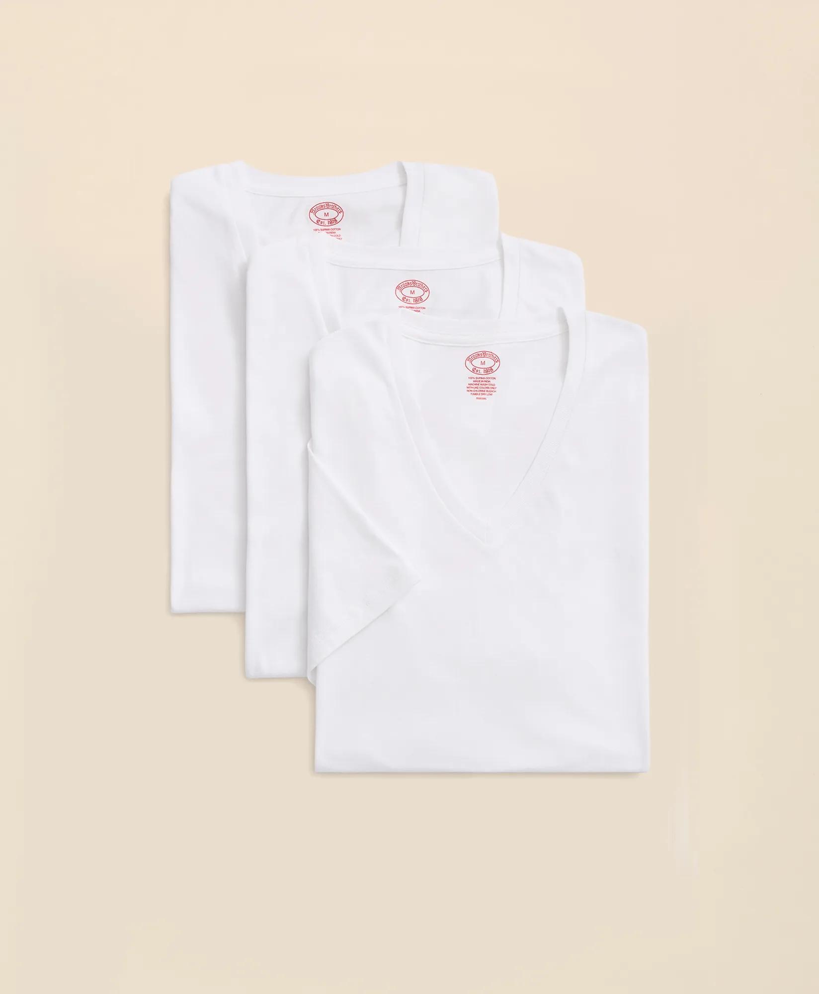 Supima&reg; Cotton V-Neck Undershirt-3 Pack, image 1