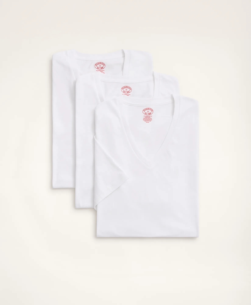 Supima® Cotton V-Neck Undershirt-3 Pack, image 3