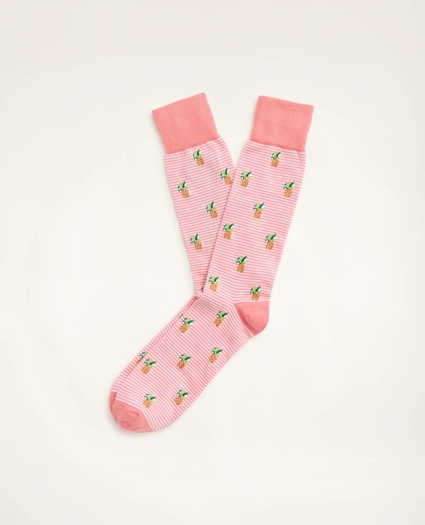 Pineapple Stripe Crew Socks