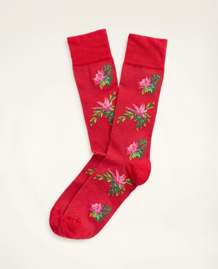 Tropical Flower Crew Socks