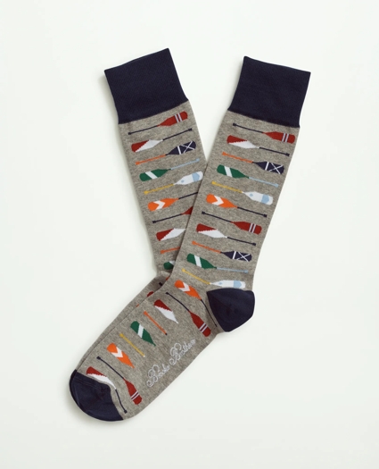 Oar Print Crew Socks