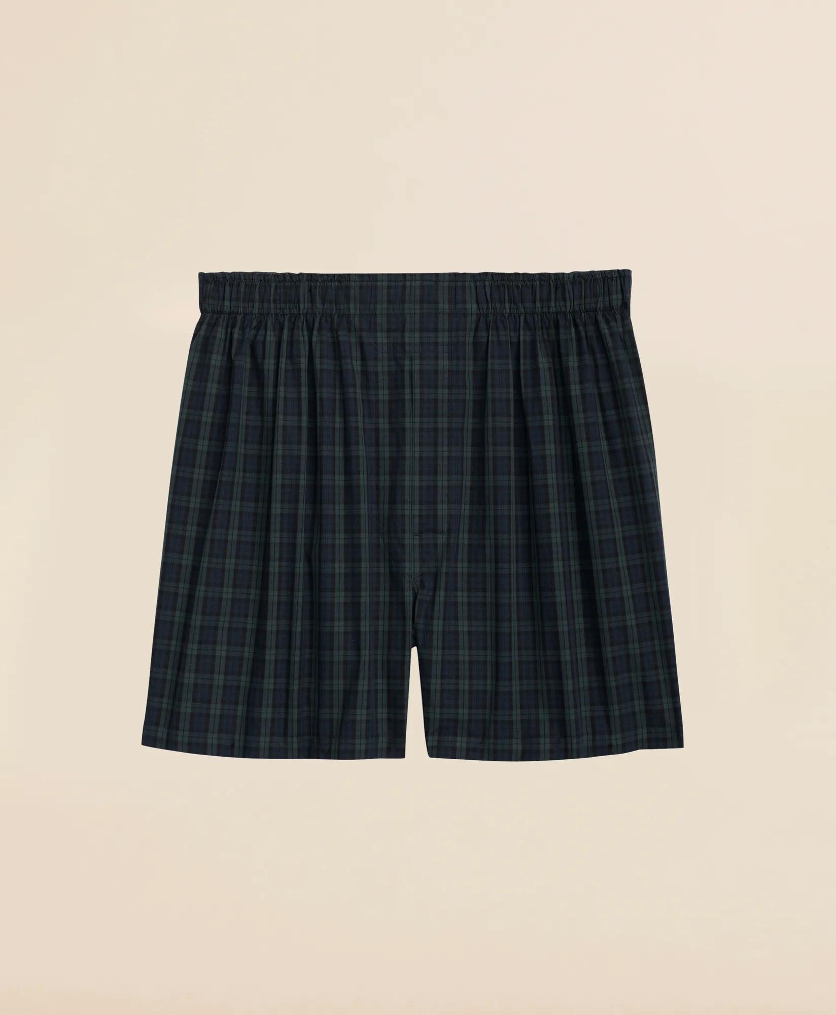Cotton Poplin Black Watch Tartan Boxers, image 1