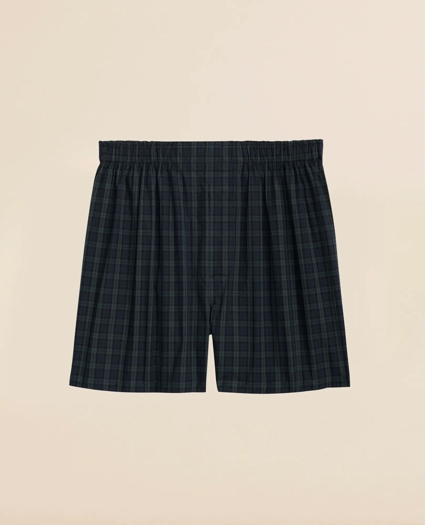 Cotton Poplin Black Watch Tartan Boxers, image 1