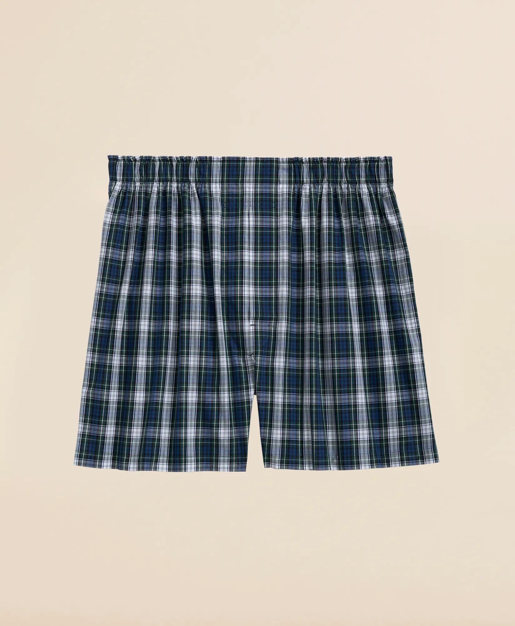 Cotton Poplin Tartan Boxers, image 1