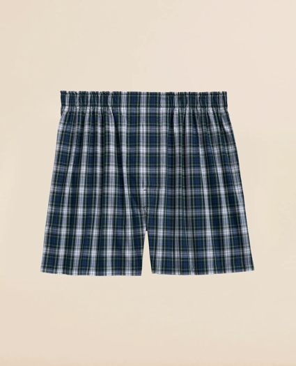 Cotton Poplin Tartan Boxers, image 1