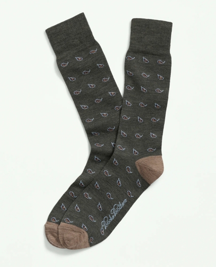 Wool Blend Paisley Socks