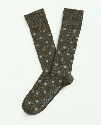 Wool-Silk Blend Flecked Socks