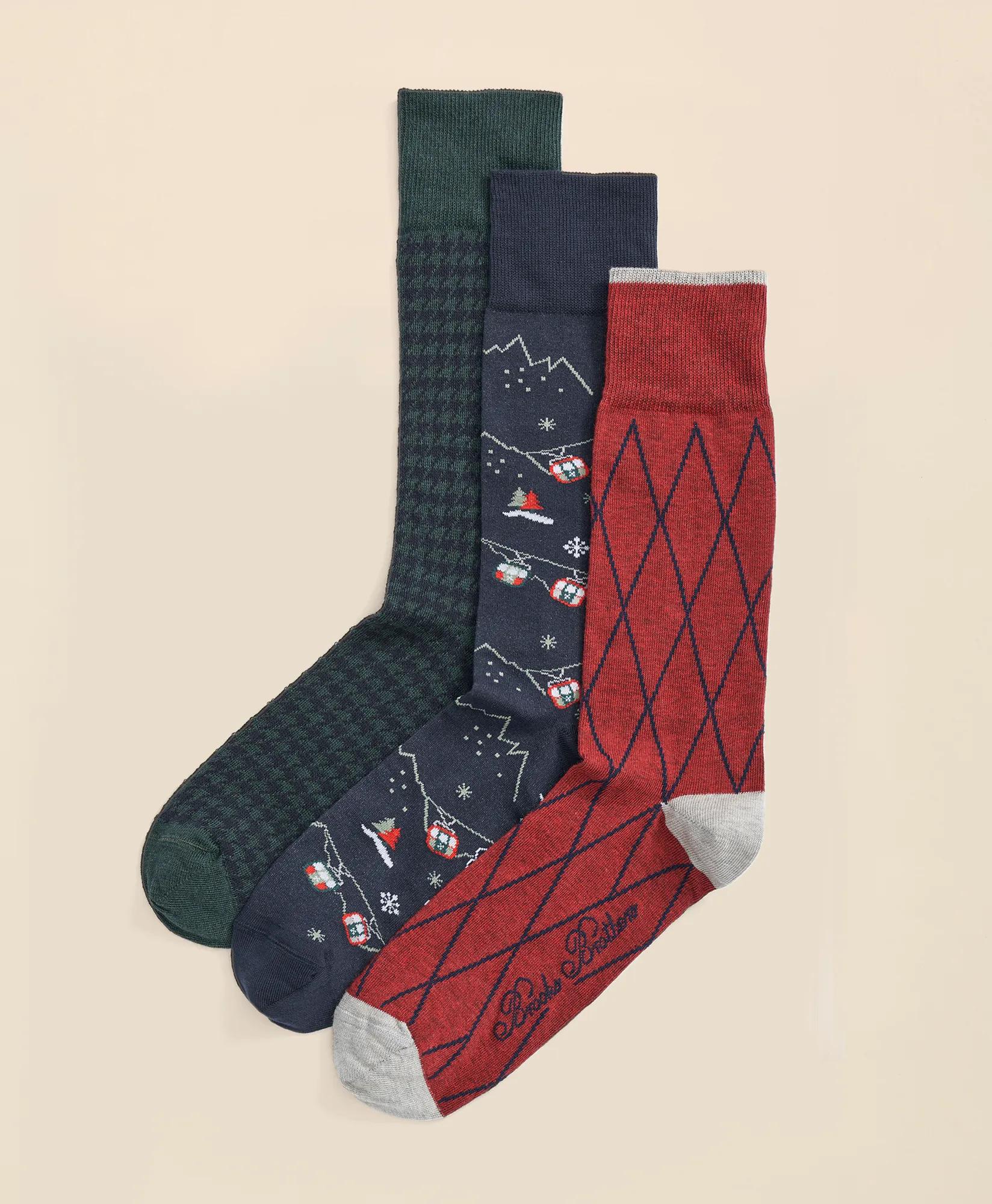 Stretch Cotton Holiday Novelty 3-Pack Gift Box, image 1