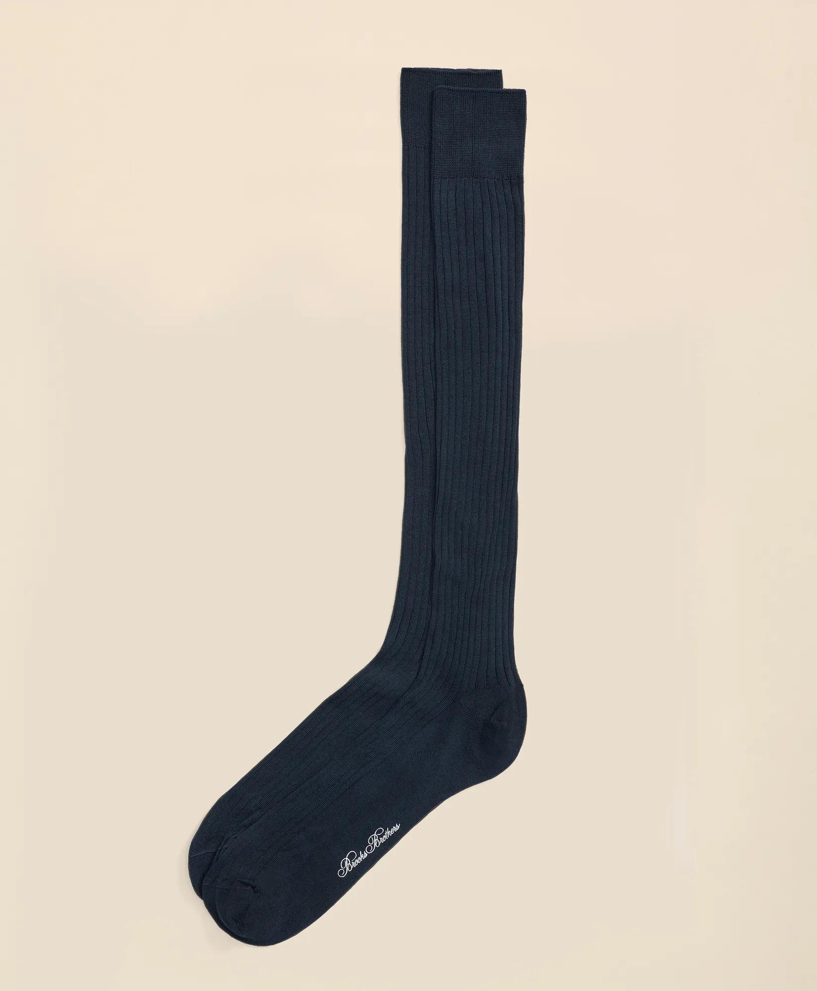 Pima Cotton Blend Over-the-Calf Socks, image 1