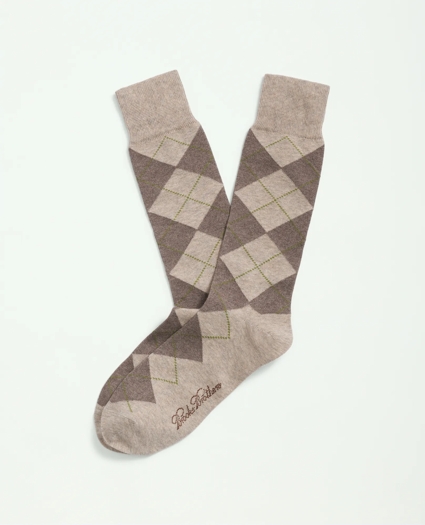 Cotton Blend Argyle Socks