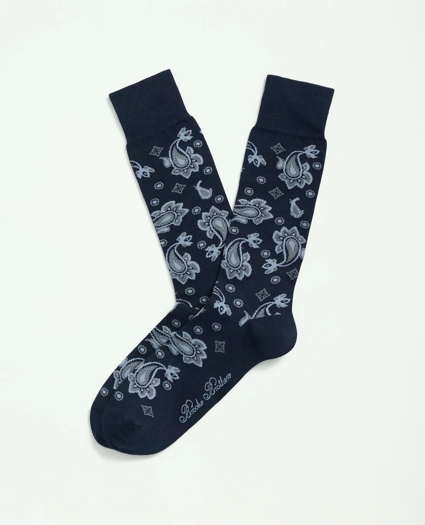 Cotton Blend Paisley Socks