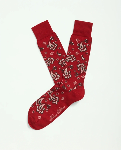 Cotton Blend Paisley Socks