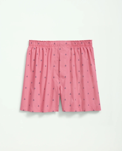 Cotton Broadcloth Anchor Print Boxers, image 1