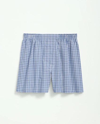 Cotton Broadcloth Mini Checked Boxers, image 1
