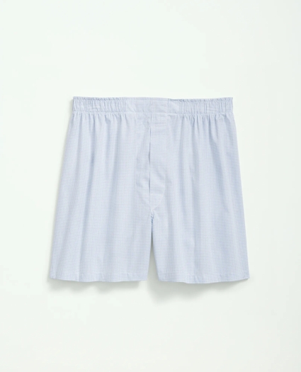 Cotton Broadcloth Double Checked Boxers, image 1