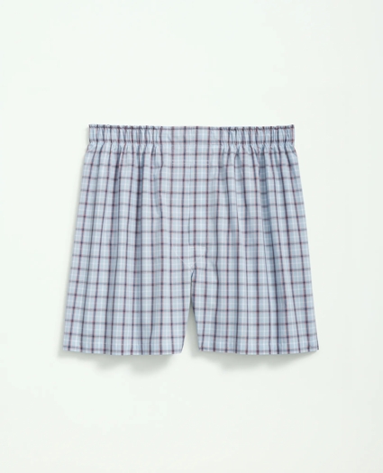 Cotton Broadcloth Plaid Boxers, image 1