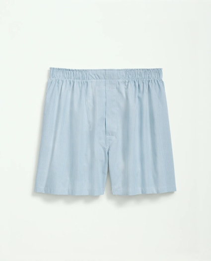 Cotton Broadcloth Fine Striped Boxers, image 1