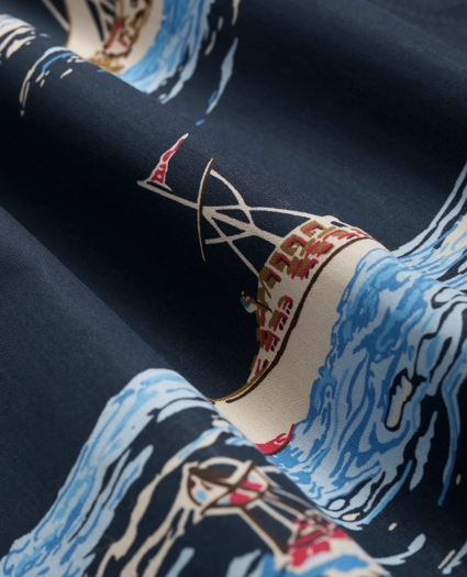 Cotton Broadcloth Sailboat Print Boxers, image 2
