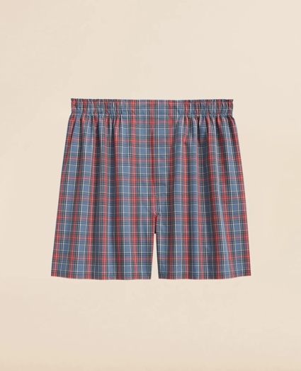 Cotton Broadcloth Tartan Boxers, image 1