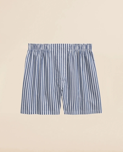 Cotton Broadcloth Butcher-Stripe Boxers, image 1