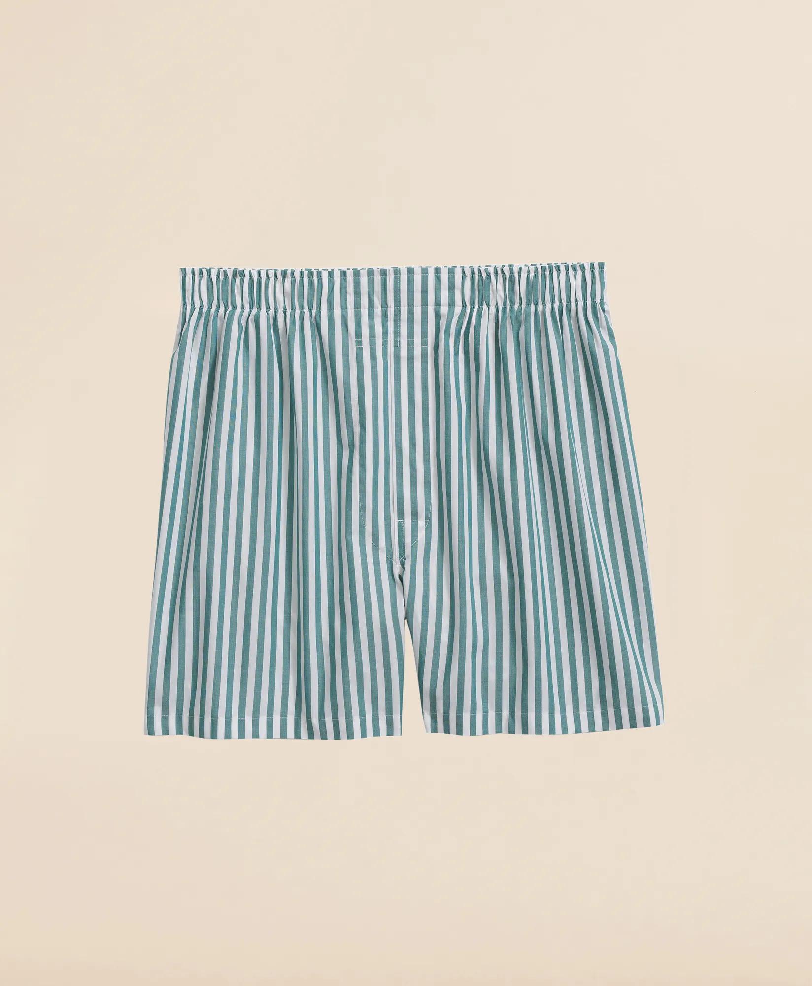 Cotton Broadcloth Butcher-Stripe Boxers, image 1