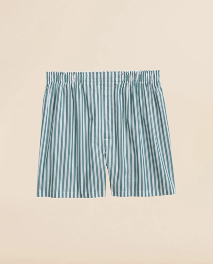 Cotton Broadcloth Butcher-Stripe Boxers, image 1