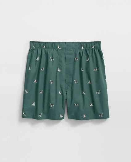 Cotton Broadcloth Beagle-Pattern Boxers, image 1