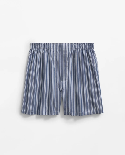 Cotton Broadcloth Striped Boxers, image 1
