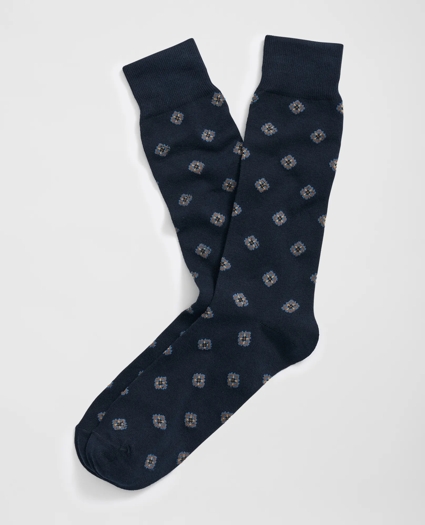 Cotton Blend Foulard Socks