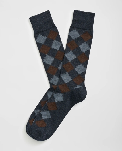 Wool Blend Argyle Socks