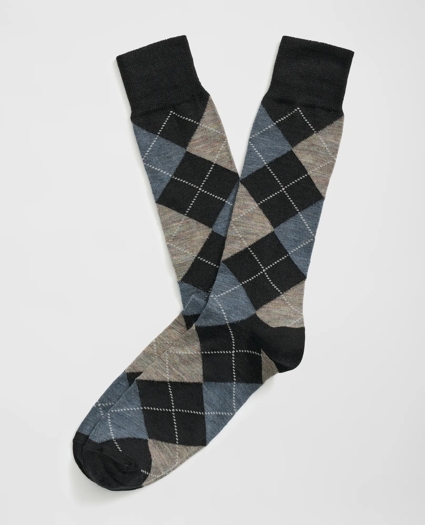 Wool Blend Argyle Socks