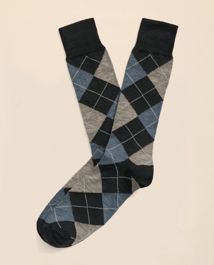 Wool Blend Argyle Socks