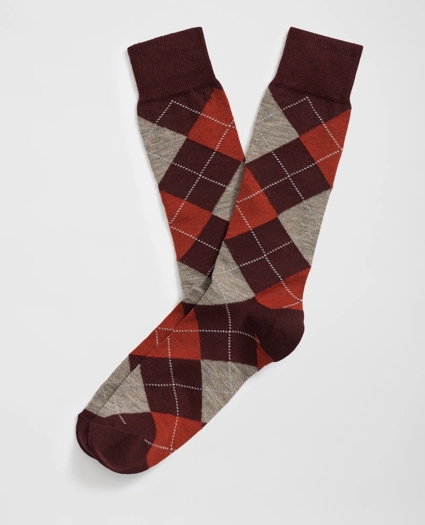 Wool Blend Argyle Socks