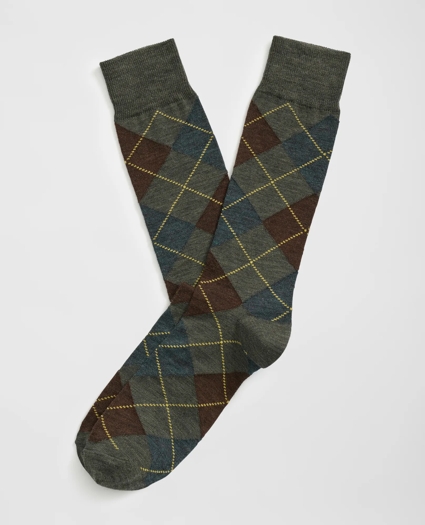 Wool Blend Argyle Socks